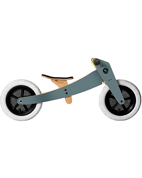 Wishbone Design Studio Wishbone Bike 3 in 1, Grigio e Giallo - Bici Pedagogica che Cresce col tuo Bimbo, Da 1 a 5 anni! Biciclette senza Pedali