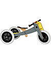 Wishbone Design Studio Wishbone Bike 3 in 1, Grigio e Giallo - Bici Pedagogica che Cresce col tuo Bimbo, Da 1 a 5 anni! Biciclette senza Pedali