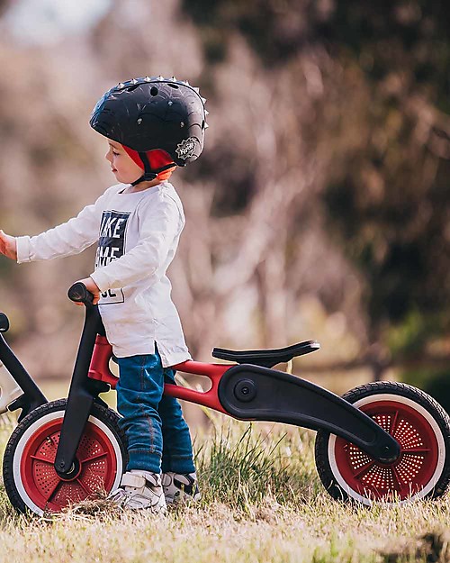 Wishbone Design Studio Wishbone Bike Re2 3in1 - Rosso - Bici Pedagogica che Cresce col tuo Bimbo Da 1 a 6 anni - Riciclata e riciclabile! Biciclette senza Pedali