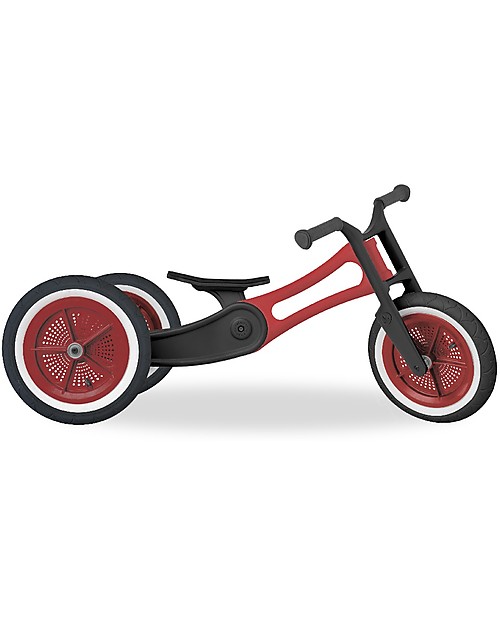 Wishbone Design Studio Wishbone Bike Re2 3in1 - Rosso - Bici Pedagogica che Cresce col tuo Bimbo Da 1 a 6 anni - Riciclata e riciclabile! Biciclette senza Pedali