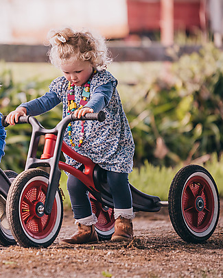 Wishbone Design Studio Wishbone Bike Re2 3in1 - Rosso - Bici Pedagogica che Cresce col tuo Bimbo Da 1 a 6 anni - Riciclata e riciclabile! Biciclette Senza Pedali