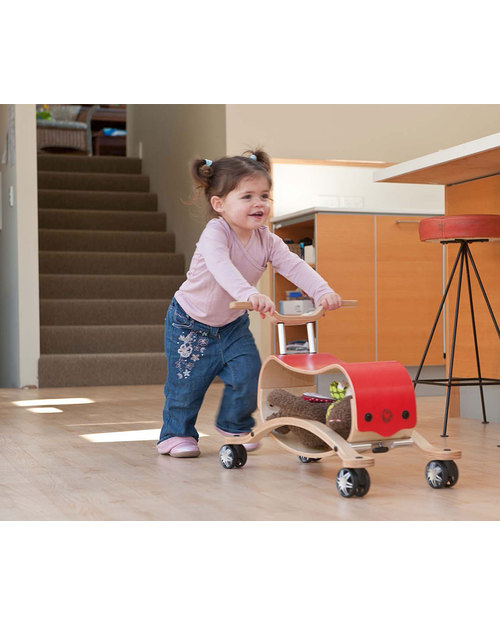 Wishbone Design Studio Wishbone Flip Cavalcabile Rosso in Legno 3 in 1: Cresce col Bimbo e Super-Sostenibile! Cavalcabili