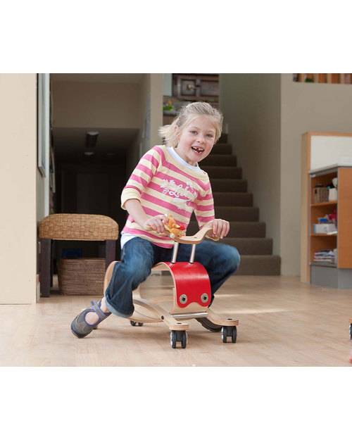 Wishbone Design Studio Wishbone Flip Cavalcabile Rosso in Legno 3 in 1: Cresce col Bimbo e Super-Sostenibile! Cavalcabili