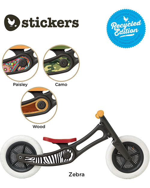 Wishbone Design Studio Wishbone Stickers - Recycled Edition - Camouflage - Adesivi per la personalizzazione Accessori Biciclette