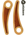 Wishbone Design Studio Wishbone Stickers - Recycled Edition - Legno - Adesivi per la personalizzazione Accessori Biciclette