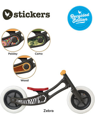 Wishbone Design Studio Wishbone Stickers - Recycled Edition - Legno - Adesivi per la personalizzazione Accessori Biciclette