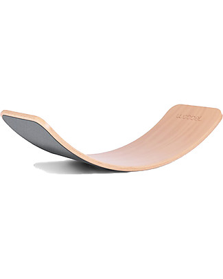 Wobbel Wobbel Original Tavola d'Equilibrio in Legno, Smalto Trasparente e Feltro - Antracite - Divertimento ed esercizio per grandi e piccini Giochi Montessoriani