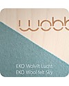 Wobbel Wobbel Original Tavola d'Equilibrio in Legno, Smalto Trasparente e Feltro - Azzurro Cielo - Divertimento ed esercizio per grandi e piccini Giochi Montessoriani