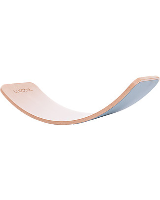 Wobbel Wobbel Original Tavola d'Equilibrio in Legno, Smalto Trasparente e Feltro - Azzurro Cielo - Divertimento ed esercizio per grandi e piccini Giochi Montessoriani