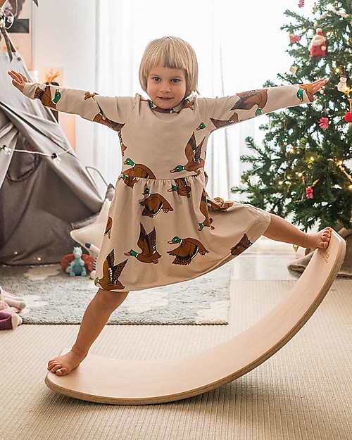 Wobbel Wobbel Original Tavola d'Equilibrio in Legno, Smalto Trasparente e Feltro - Foresta - Divertimento ed esercizio per grandi e piccini Giochi Montessoriani