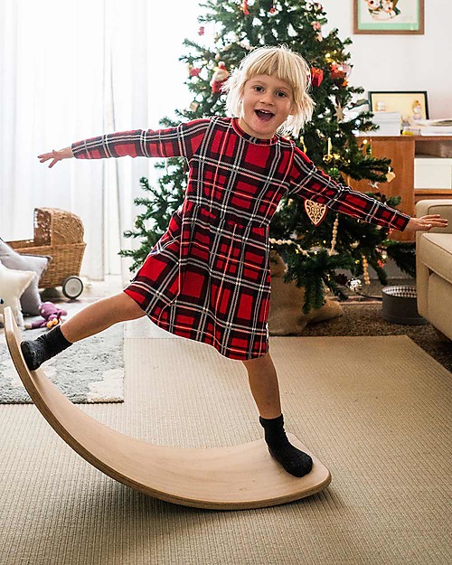 Wobbel Wobbel Original Tavola d'Equilibrio in Legno, Smalto Trasparente e Feltro - Foresta - Divertimento ed esercizio per grandi e piccini Giochi Montessoriani