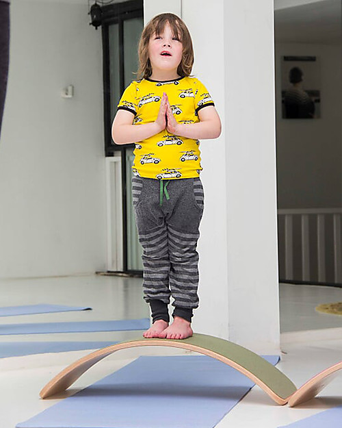 Wobbel Wobbel Original Tavola d'Equilibrio in Legno, Smalto Trasparente e Feltro - Foresta - Divertimento ed esercizio per grandi e piccini Giochi Montessoriani