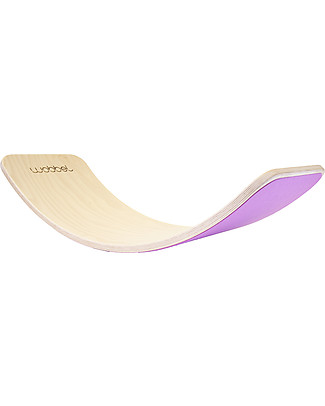Wobbel Wobbel Original Tavola d'Equilibrio in Legno, Smalto Trasparente e Feltro - Rosa - Divertimento ed esercizio per grandi e piccini Giochi Montessoriani