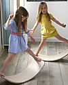 Wobbel Wobbel Original Tavola d'Equilibrio in Legno, Smalto Trasparente e Feltro - Senape - Divertimento ed esercizio per grandi e piccini Giochi Montessoriani