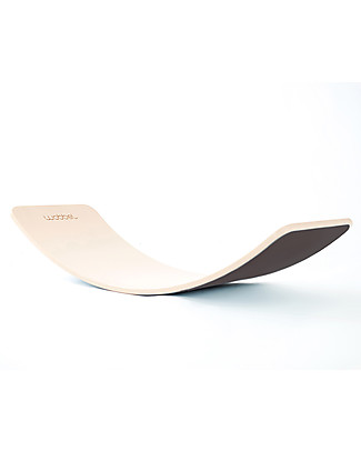 Wobbel Wobbel XL (da 7 anni) Tavola d'Equilibrio in Legno, Smalto Trasparente e Feltro Antracite - Divertimento ed esercizio per grandi e piccini Giochi Montessoriani