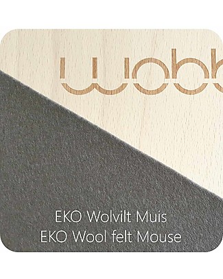 Wobbel Wobbel XL (da 7 anni) Tavola d'Equilibrio in Legno, Smalto Trasparente e Feltro Antracite - Divertimento ed esercizio per grandi e piccini Giochi Montessoriani