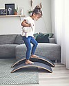 Wobbel Wobbel XL (da 7 anni) Tavola d'Equilibrio in Legno, Smalto Trasparente e Feltro Antracite - Divertimento ed esercizio per grandi e piccini Giochi Montessoriani