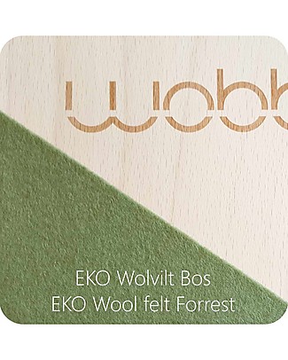 Wobbel Wobbel XL (da 7 anni) Tavola d'Equilibrio in Legno, Smalto Trasparente e Feltro Foresta - Divertimento ed esercizio per grandi e piccini Attività Montessori