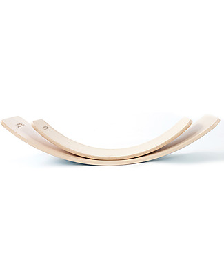 Wobbel Wobbel XL (dai 7 anni) Tavola d'Equilibrio in Legno, Smalto Trasparente - Divertimento ed esercizio per grandi e piccini Giochi Montessoriani