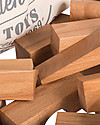Wooden Story Blocchi in Legno Naturale + Sacco di Cotone - 50 Pezzi XL - Da Un Anno Costruzioni in Legno