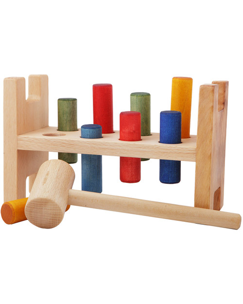 Wooden Story Pianta il Piolo - Legno Naturale e cera d’api (ritorno ai giochi di una volta!) Incastri in Legno