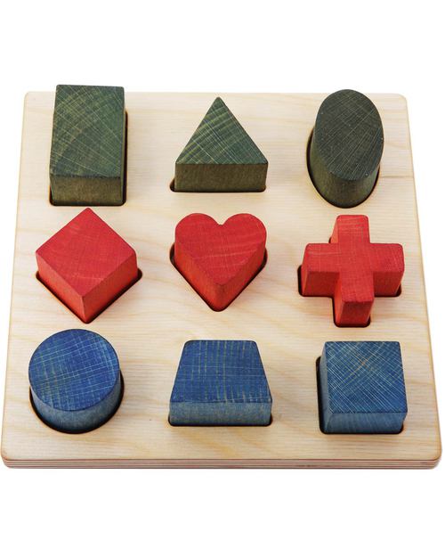 Wooden Story Puzzle delle Forme - Legno Naturale (sviluppo psicomotorio e associazione delle forme) Giochi Montessoriani