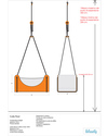 Woodly Culla Sospesa Roll + Materasso - Rosso - Lana e Legno - Made in Italy Culle e Ceste