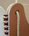 Woodly Culla Sospesa Roll + Materasso - Rosso - Lana e Legno - Made in Italy Culle e Ceste