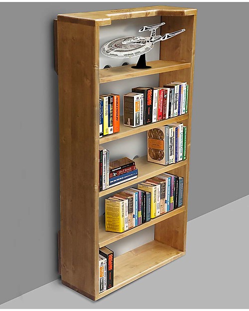 Woodly Kit Libreria per Lettino Montessori BIG - Abete Naturale - Made in Italy Librerie Montessoriane