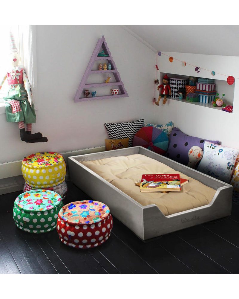 Woodly lettino montessori impilabile big bianco shabby made in ...
