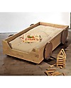 Woodly Lettino Montessoriano con Ruote BIG con giunzioni invisibili - Abete Naturale - Made in Italy Letti Montessoriani