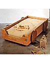 Woodly Lettino Montessoriano con Ruote BIG Giunzioni Invisibili - Abete Mordenzato Miele - Made in Italy Letti Montessoriani