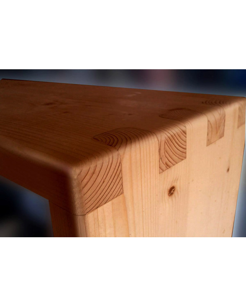 Woodly Lettino Montessoriano con ruote SMALL a Pettine- Abete Mordenzato Miele - Made in Italy Letti Montessoriani