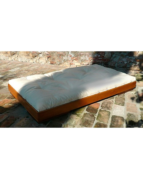Woodly Letto Basso Puro Xmaxi - Naturale - 120 x 200 cm - Made in Italy Letti Montessoriani