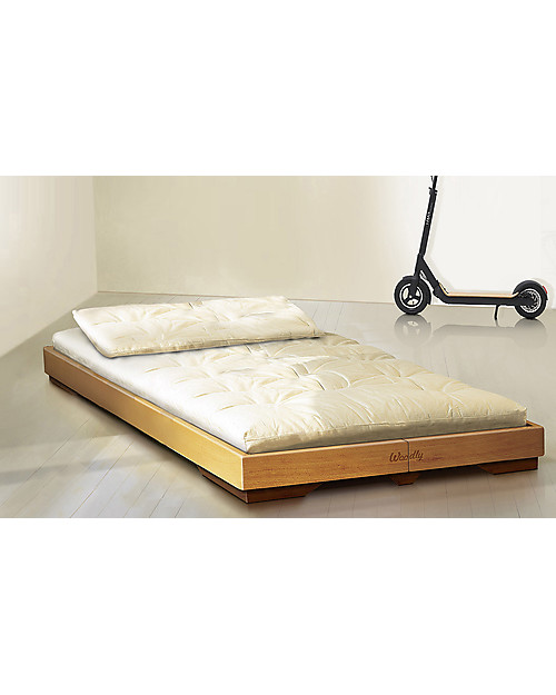 Woodly Letto Basso Puro Xmaxi - Naturale - 120 x 200 cm - Made in Italy Letti Montessoriani
