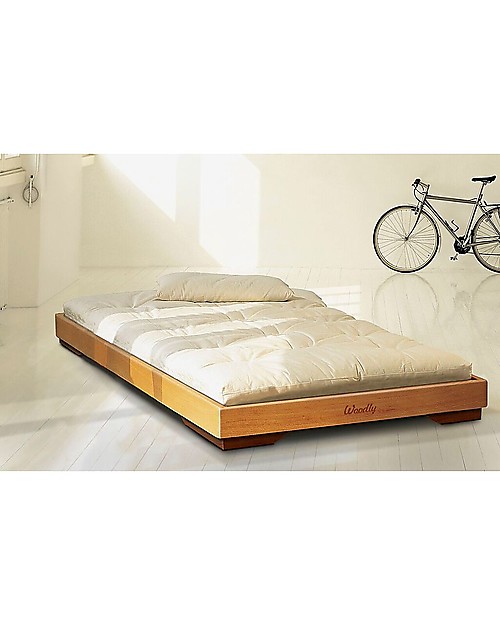 Woodly Materasso Futon 140x180 cm - 100% Puro Cotone - Perfetto per Letto Basso! Materassi