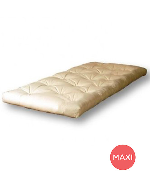 Woodly Materasso Futon MAXI 200x90 cm - 100% Puro Cotone - Perfetto per Lettino Montessoriano! Materassi