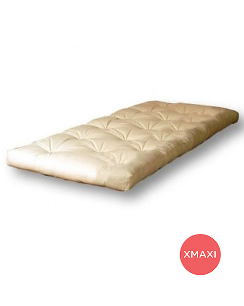 Woodly Materasso Futon XMAXI 120 x 200 cm - 100% Puro Cotone - Perfetto per Letto Basso o Montessoriano Materassi