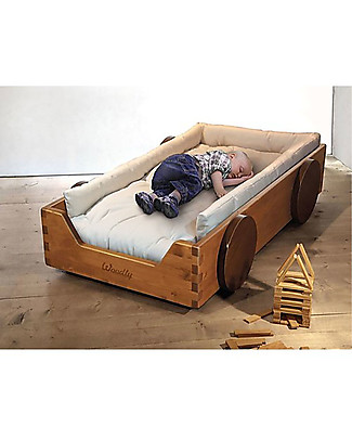 Woodly OUTLET - Paracolpi Imbottito per Lettino Montessori SMALL - 100% Puro Cotone - Pezzo di Showroom Letti Montessori