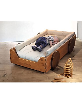 Woodly Paracolpi Imbottito per Lettino Montessori BIG - 100% Puro Cotone Letti Montessori