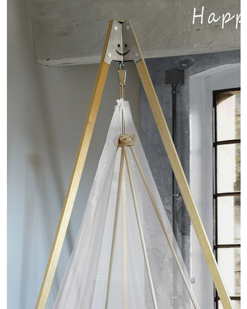 Woodly Tripode Happy Feet per Culla Sospesa Roll + Materasso - Lana e Legno - Made in Italy Culle e Ceste