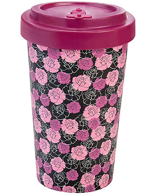 Woodway Tazza da viaggio in Bamboo, Rose Viola - 500ml Tazze