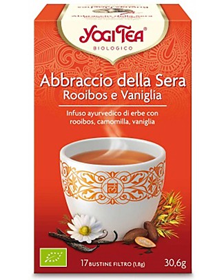 Yogi Tea Abbraccio della sera - Infuso Ayurvedico con Rooibos e Vaniglia - 17 bustine Tisane