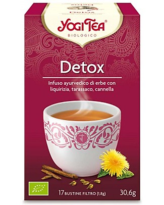 Yogi Tea Detox - Infuso Ayurvedico con Liquirizia Tarassaco e Cannella - 17 bustine Tisane