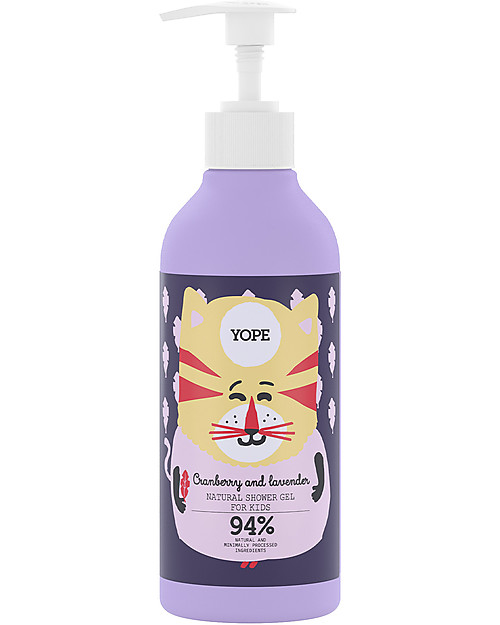 Yope Gel Doccia Bambini 400 ml - Mirtillo e Lavanda - Nuova Confezione! Shampoo e Prodotti per il Bagnetto