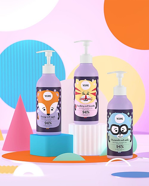 Yope Gel Doccia Bambini 400 ml - Mirtillo e Lavanda - Nuova Confezione! Shampoo e Prodotti per il Bagnetto
