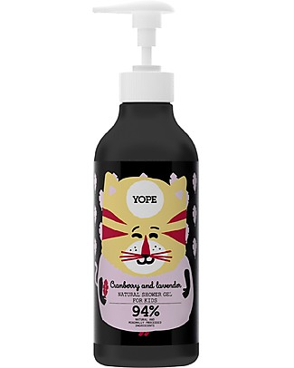 Yope Gel Doccia Bambini 400 ml - Mirtillo e Lavanda Shampoo e Prodotti per il Bagnetto
