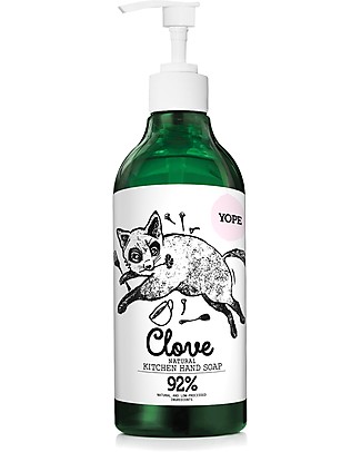 Yope Sapone da Cucina per le Mani, 500 ml - Chiodi di Garofano Detergenza