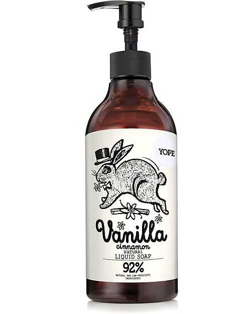 Yope Sapone Idratante Liquido per Mani, 500 ml - Vaniglia e Cannella Creme e Olii
