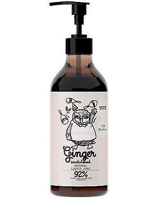 Yope Sapone Nutriente Liquido per Mani, 500 ml - Zenzero e Sandalo Detergenza